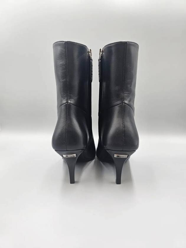 Leather Heel Middle Boots Black - GUCCI - BALAAN 4