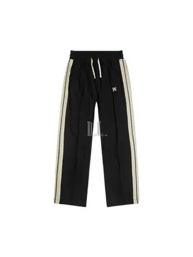 Monogram Pique Track Pants Black - PALM ANGELS - BALAAN 2