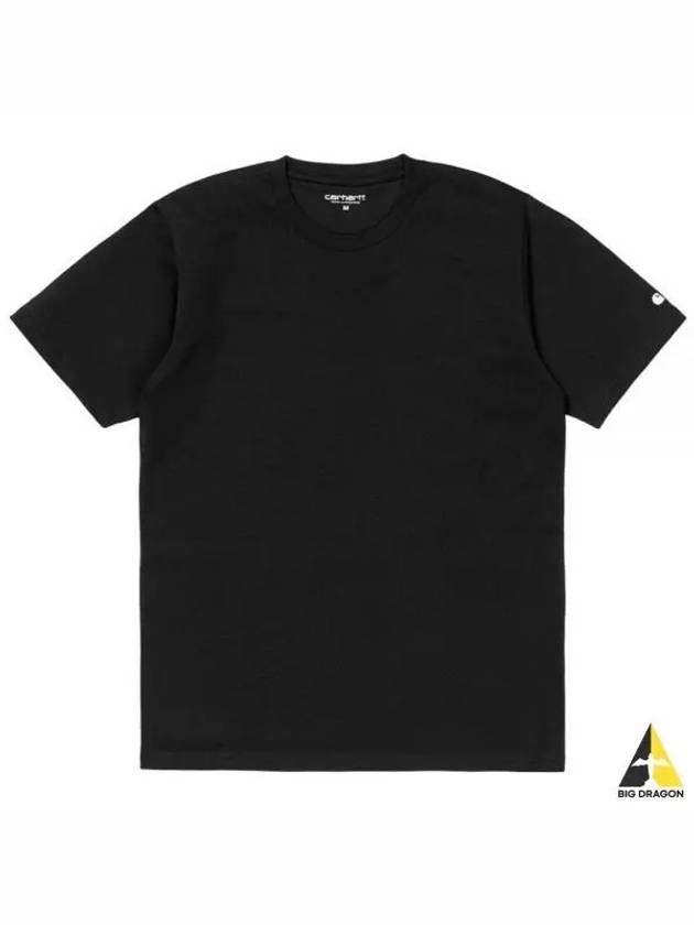 Base Short Sleeve T-Shirt Black - CARHARTT WIP - BALAAN 2