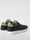 Logo Leather Low Top Sneakers Black - BRUNELLO CUCINELLI - BALAAN 5