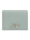 Gancini Compact Half Wallet Light Green - SALVATORE FERRAGAMO - BALAAN 2