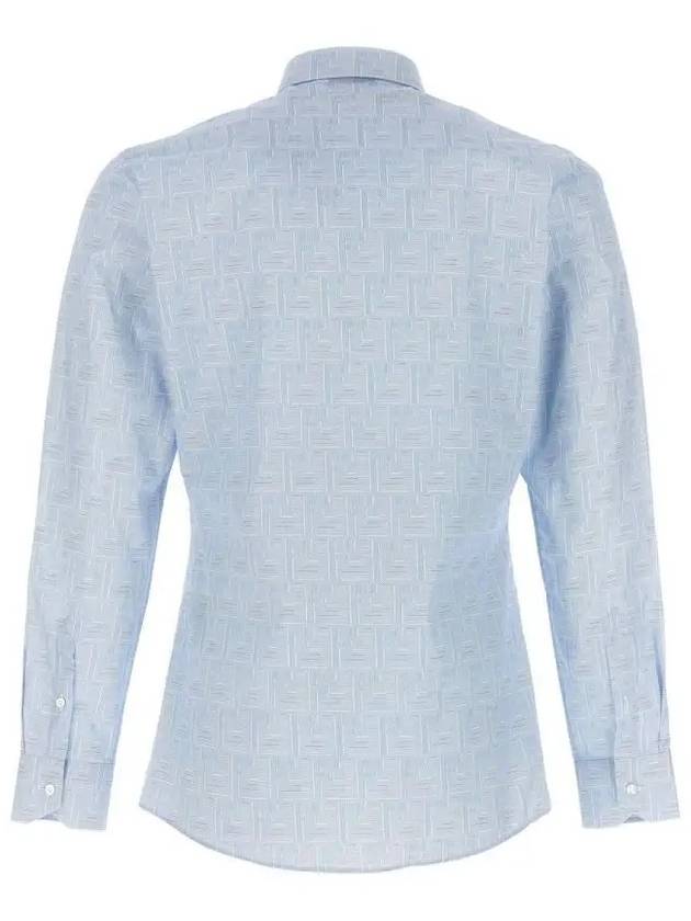 Shadow Cotton Long Sleeve Shirt Light Blue - FENDI - BALAAN 3