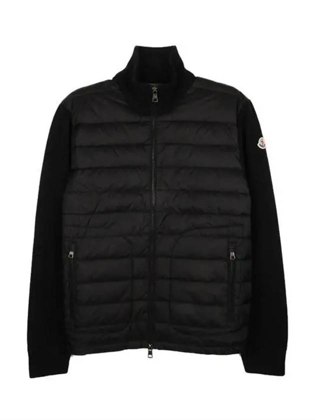 Padded wool cardigan black - MONCLER - BALAAN 6