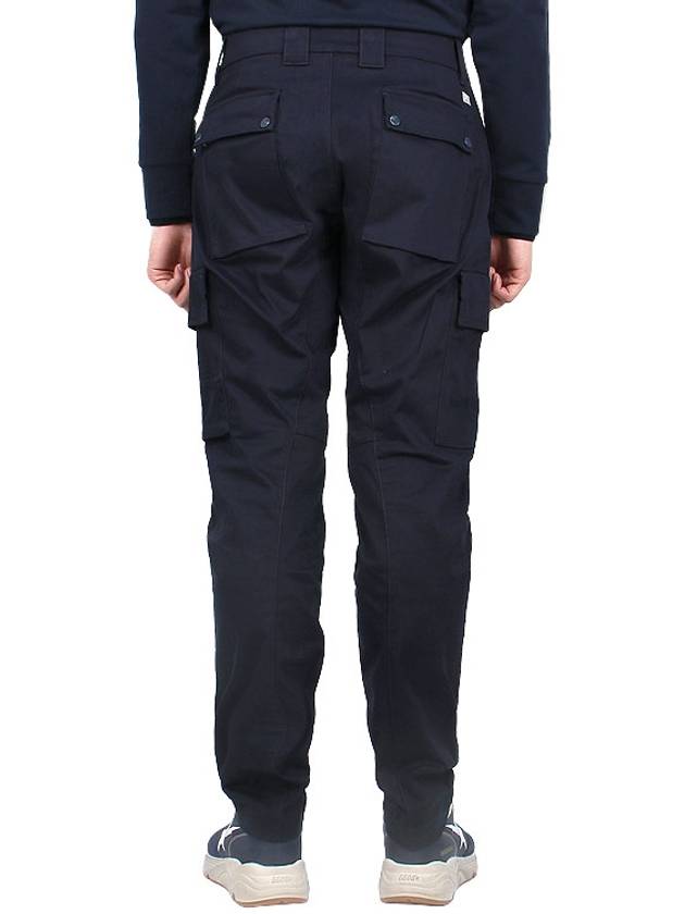 Men's Metropolis Stretch Satin Cargo Straight Pants Navy - CP COMPANY - BALAAN 5