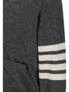 Men's Diagonal Classic Cashmere Cardigan Mid Grey - THOM BROWNE - BALAAN 4