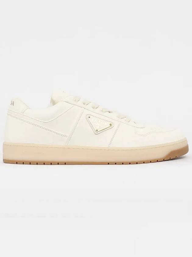 Downtown Nappa Leather Low Top Sneakers Ivory - PRADA - BALAAN 4