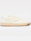 Downtown Nappa Leather Low Top Sneakers Ivory - PRADA - BALAAN 4