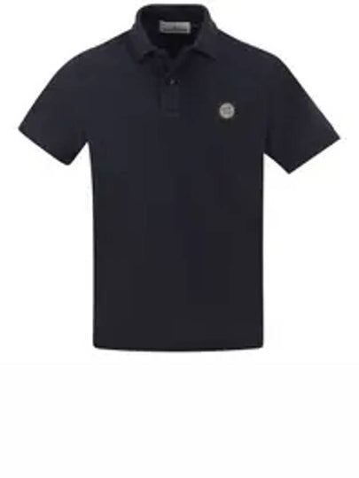 Men's Logo Patch Polo Shirt Navy - STONE ISLAND - BALAAN 2