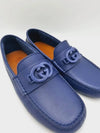 Men's Interlocking G Driving Shoes Blue - GUCCI - BALAAN 7