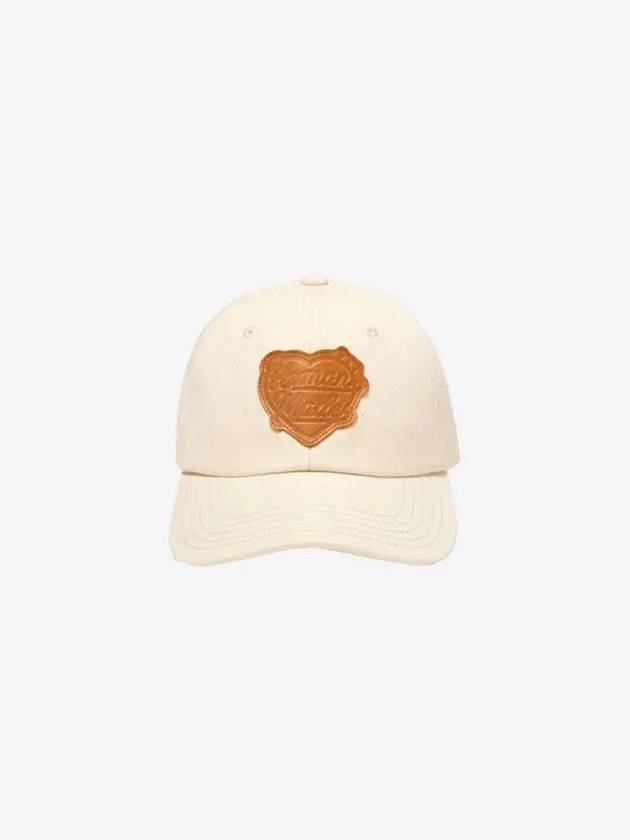 Logo Leather Patch Denim Ball Cap White - HUMAN MADE - BALAAN 2