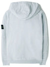 Men's Garment Dyed Malfile Zip Up Hoodie Sky Blue - STONE ISLAND - BALAAN 3