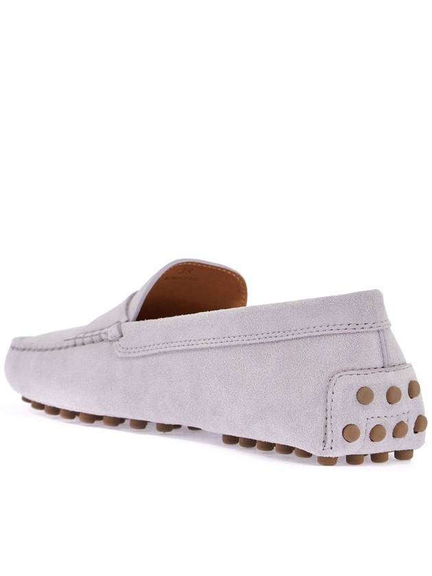 light grey suede leather driving moccasin - TOD'S - BALAAN 3