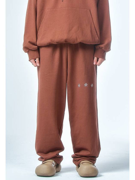 Logo Sweat Pants Brown - DAUSPICE - BALAAN 1