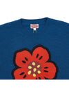 Boke Flower Merino Wool Knit Top Blue - KENZO - BALAAN 4