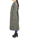 Women's Check Pattern Double Coat Beige - ISABEL MARANT - BALAAN 3