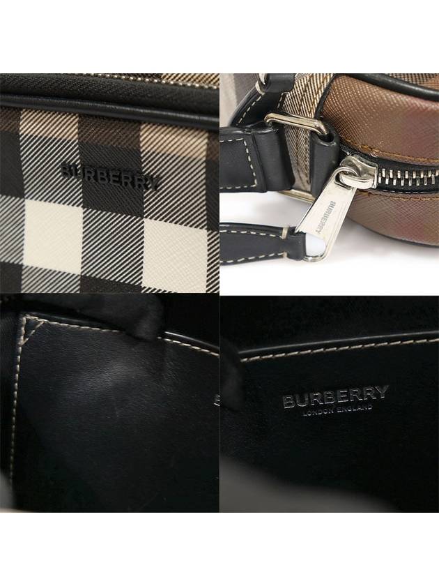 80491451 Dark Birch Brown Check Canvas Silver Paddy Camera Cross Bag - BURBERRY - BALAAN 7