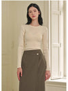 Bronze wrap button long A line skirt - MICANE - BALAAN 3