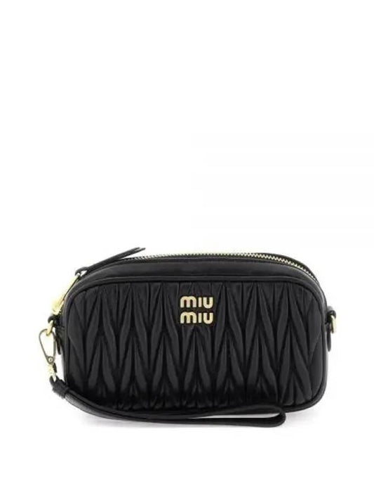 Matelasse Nappa Leather Pouch Bag Black - MIU MIU - BALAAN 2