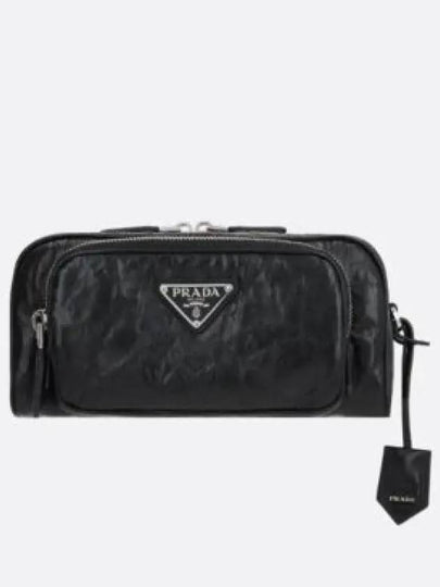 Nappa Leather Multi-Pocket Cross Bag Black - PRADA - BALAAN 2