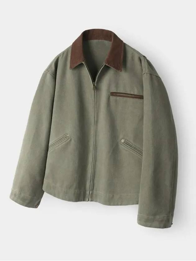 VTG Washed Work Jacket Khaki - INDUST - BALAAN 6