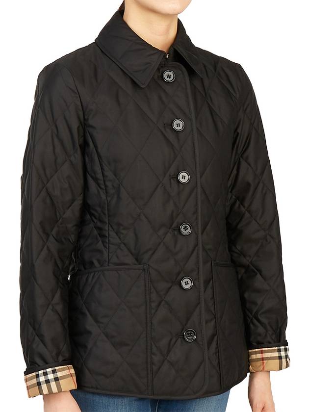 Diamond Quilted Thermoregulated Jacket Black - BURBERRY - BALAAN.