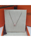 Mini Pop H Pendant Silver Necklace Rose Dragee - HERMES - BALAAN 2