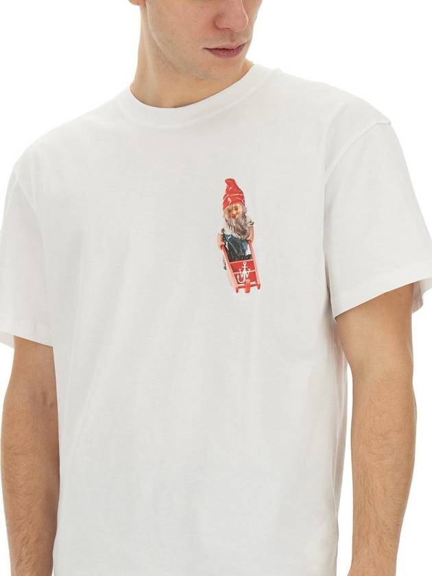 Gnome Chest Print Short Sleeve T Shirt White - JW ANDERSON - BALAAN 5