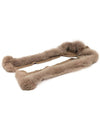 100 cashmere fox fur brown hooded shawl muffler - DIOR - BALAAN 2