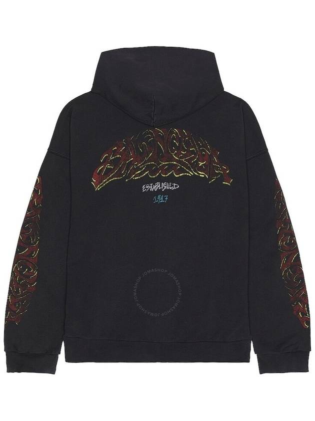 Offshore Medium Fit Zip-Up Hoodie Black Faded - BALENCIAGA - BALAAN 3