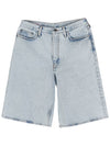 backprint logo patch denim shorts - OFF WHITE - BALAAN 3