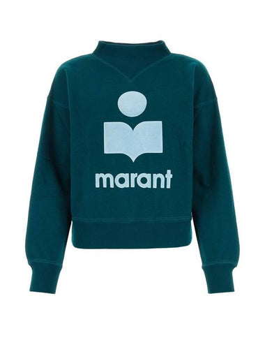 Moby Logo Print Sweatshirt Teal - ISABEL MARANT - BALAAN 1