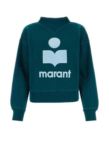 Moby Logo Print Sweatshirt Teal - ISABEL MARANT - BALAAN 1