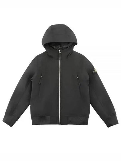 Kids Wappen Patch Hooded Zip-Up Jacket Black - STONE ISLAND - BALAAN 2