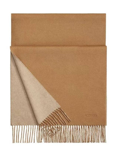 Recto Verso Reversible Cashmere Muffler Camel - HERMES - BALAAN 2