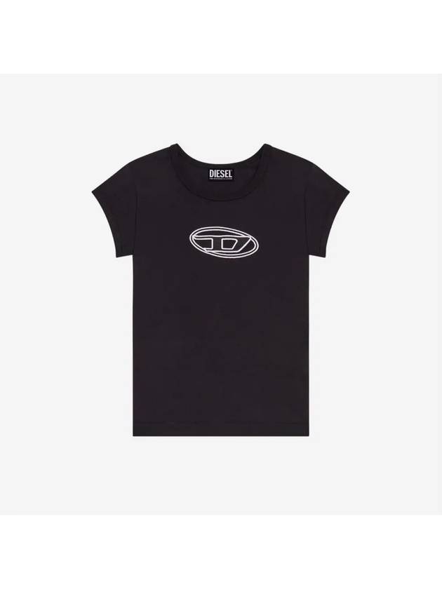 T Angie Peekaboo Logo Short Sleeve T-Shirt Black - DIESEL - BALAAN 2