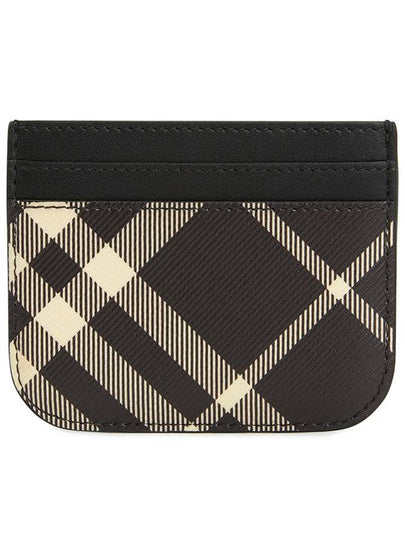 Check Print Card Wallet Black - BURBERRY - BALAAN 2