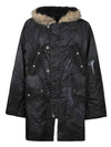 Fur Hooded Military Parka Black - BALENCIAGA - BALAAN 2