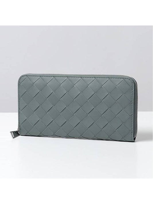 Intrecciato Zip Around Long Wallet Grey - BOTTEGA VENETA - BALAAN 2