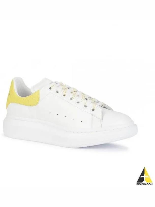 Yellow Tab Leather Oversole Low Top Sneakers White - ALEXANDER MCQUEEN - BALAAN 2