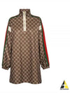 Interlocking G Technical Jersey Short Dress Olive Green - GUCCI - BALAAN 2