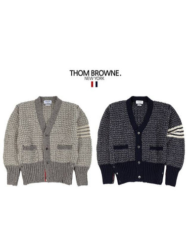 diagonal armband mohair tweed classic cardigan MKC510A Y1506 - THOM BROWNE - BALAAN 1