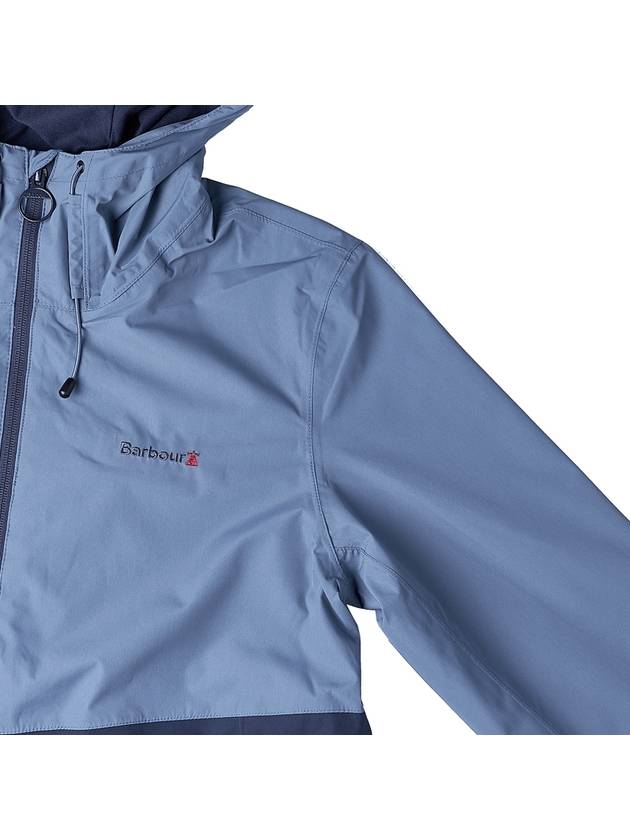 Logo Hiker Hooded Jacket Blue - BARBOUR - BALAAN 5