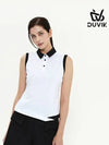 color matching point sleeveless collar t-shirt DD2WTS109WH - DUVIK - BALAAN 6