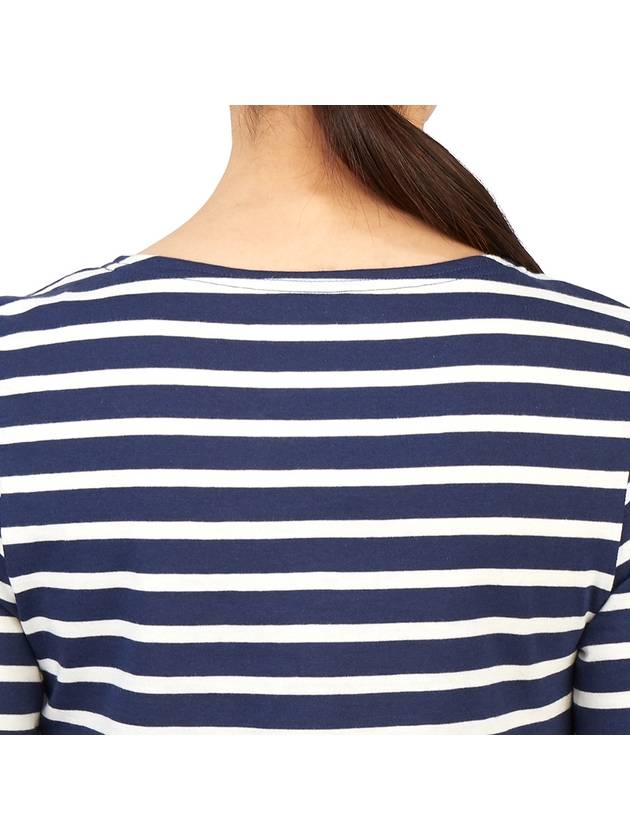 Levant Modern Striped Short Sleeve T-Shirt Navy - SAINT JAMES - BALAAN 10