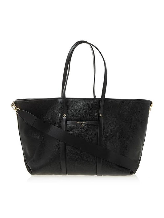 Beck Large Pebbled Leather Tote Bag Black - MICHAEL KORS - BALAAN 1