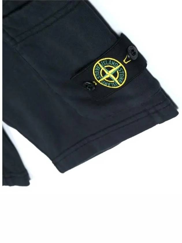 Kids Wappen Patch Fleece Shorts Navy - STONE ISLAND - BALAAN 3