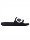 Gancini Printing Band Rubber Slippers Black - SALVATORE FERRAGAMO - BALAAN 2