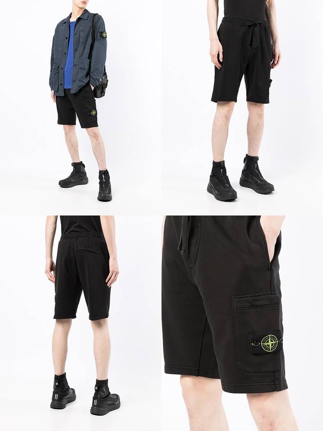 Wappen Patch Pocket Drawstring Shorts White - STONE ISLAND - BALAAN 3