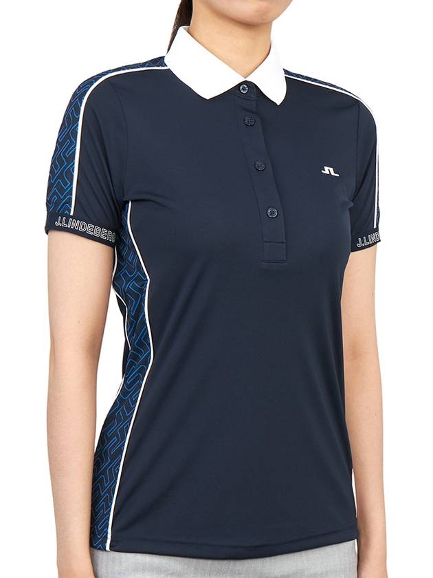 Women's Damai DAMAI Polo Short Sleeve T-Shirt Navy - J.LINDEBERG - BALAAN 4