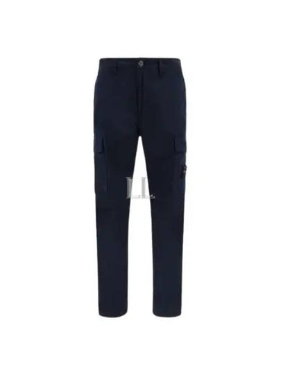 Compass Badge Gabardine Cargo Straight Pants Navy - STONE ISLAND - BALAAN 2